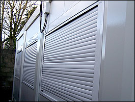 For security steel shutters are a standard feature.